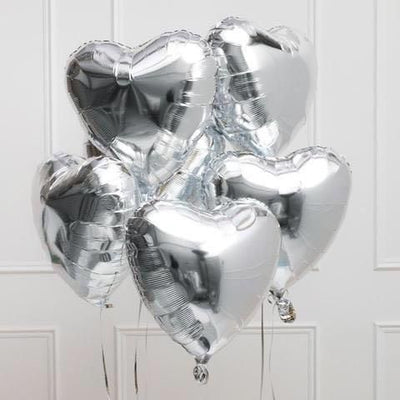 Balloons "Silver Hearts" - My Peonika Flower Shop