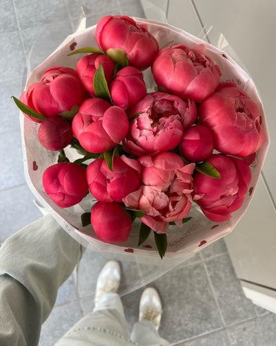 Bouquet "Coral Charm Peonies" - My Peonika Flower Shop