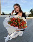 Bouquet of tulips " Sunburst Symphony " - My Peonika Flower Shop
