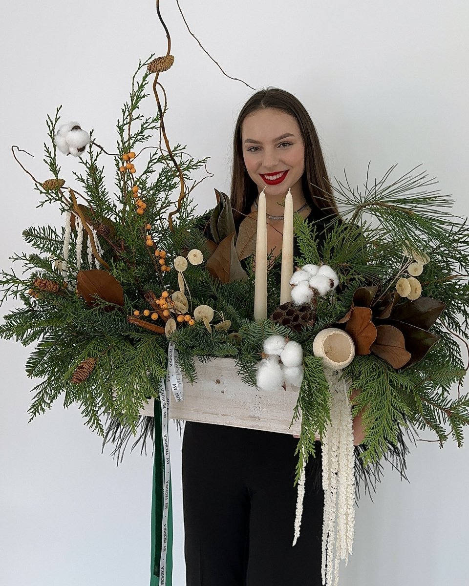 CANDLE ARRANGEMENT “LA NATURE” - My Peonika Flower Shop