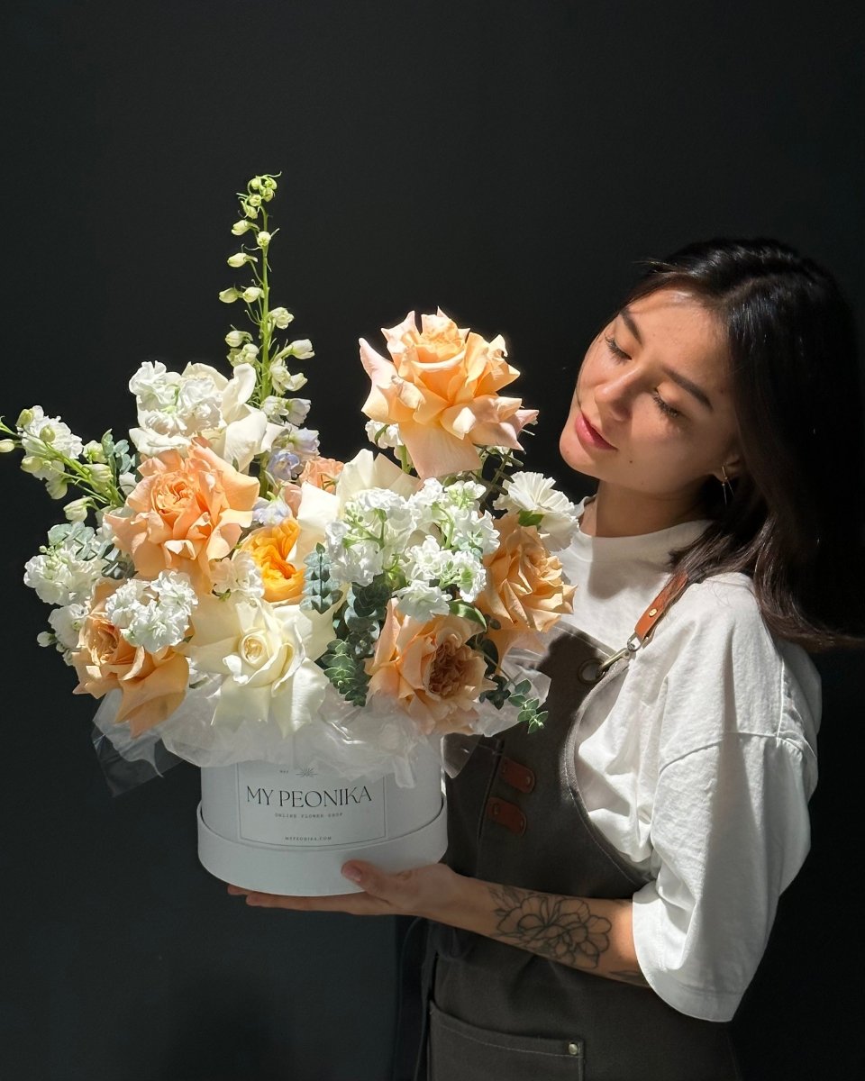 Flower Box &quot;Pastel Serenity&quot; - My Peonika Flower Shop