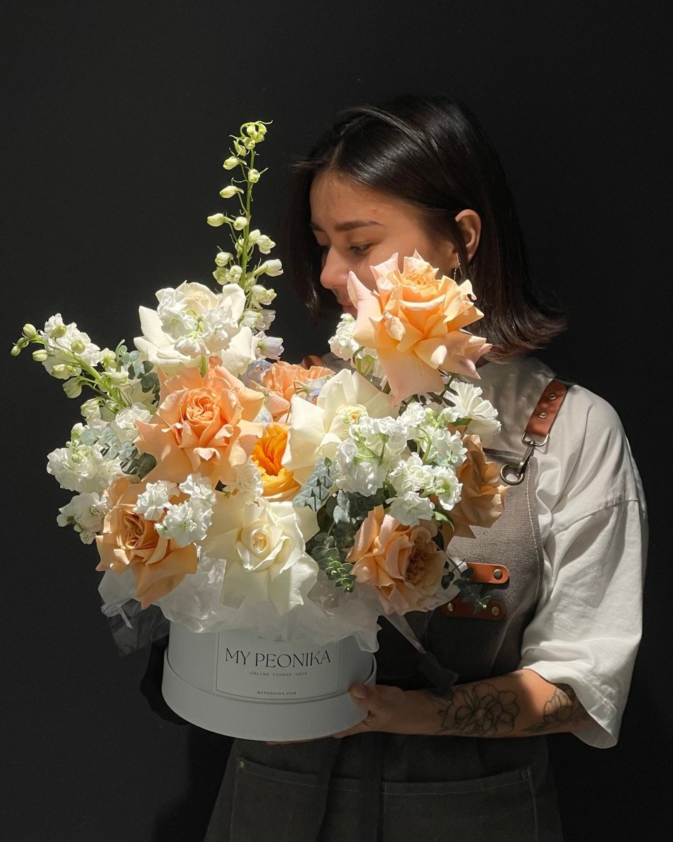 Flower Box &quot;Pastel Serenity&quot; - My Peonika Flower Shop