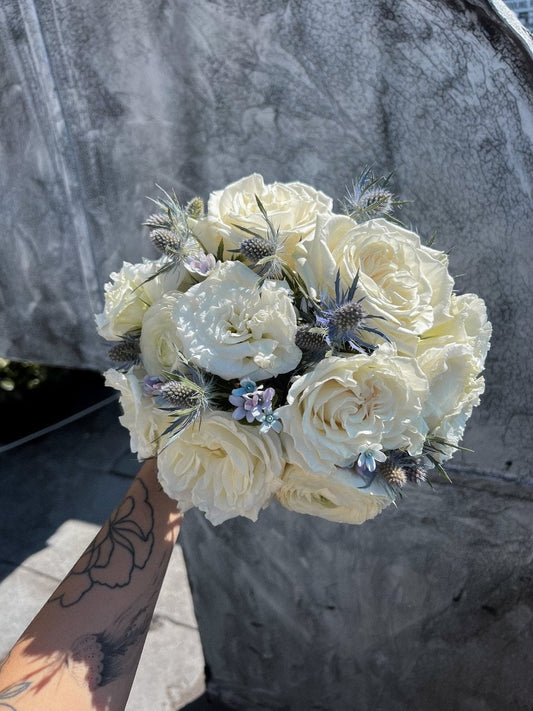 Wedding Bouquet "Elegant Ocean Breeze" - My Peonika Flower Shop