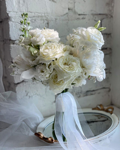 Wedding Bouquet "Snow-Drift Serenade" - My Peonika Flower Shop