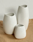 White minimalist decorative vase for flowers - My Peonika Flower Shop